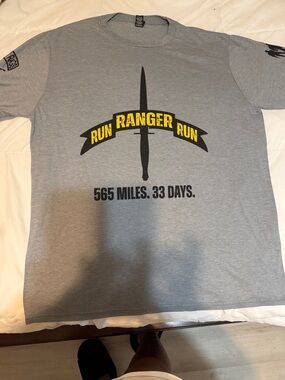 Vintage Run Ranger Run Short Sleeve Tee - Gray & Yellow
